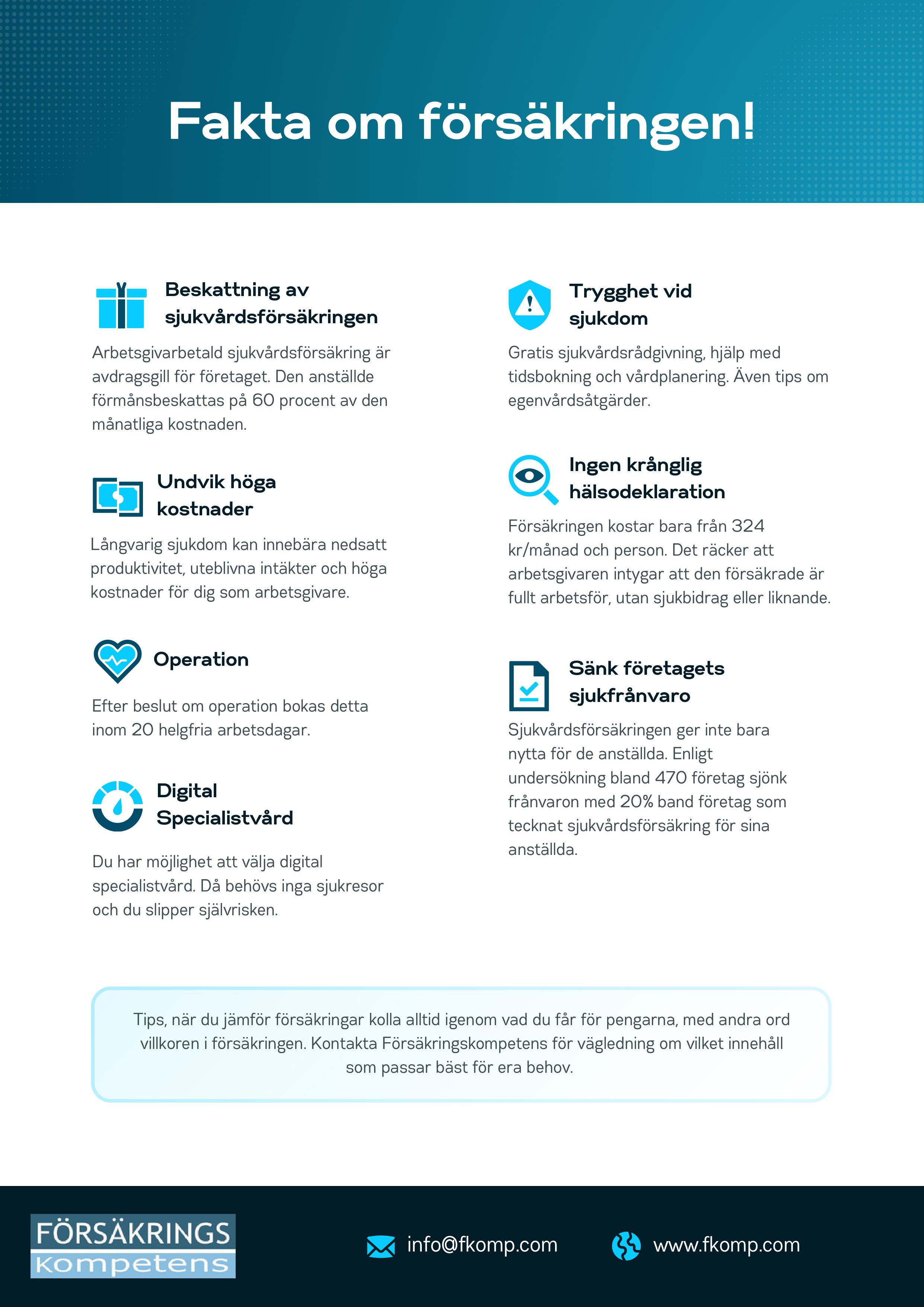 Sjukvardsforsakring via Forsakringskompetens och Klarsynt, sida 2